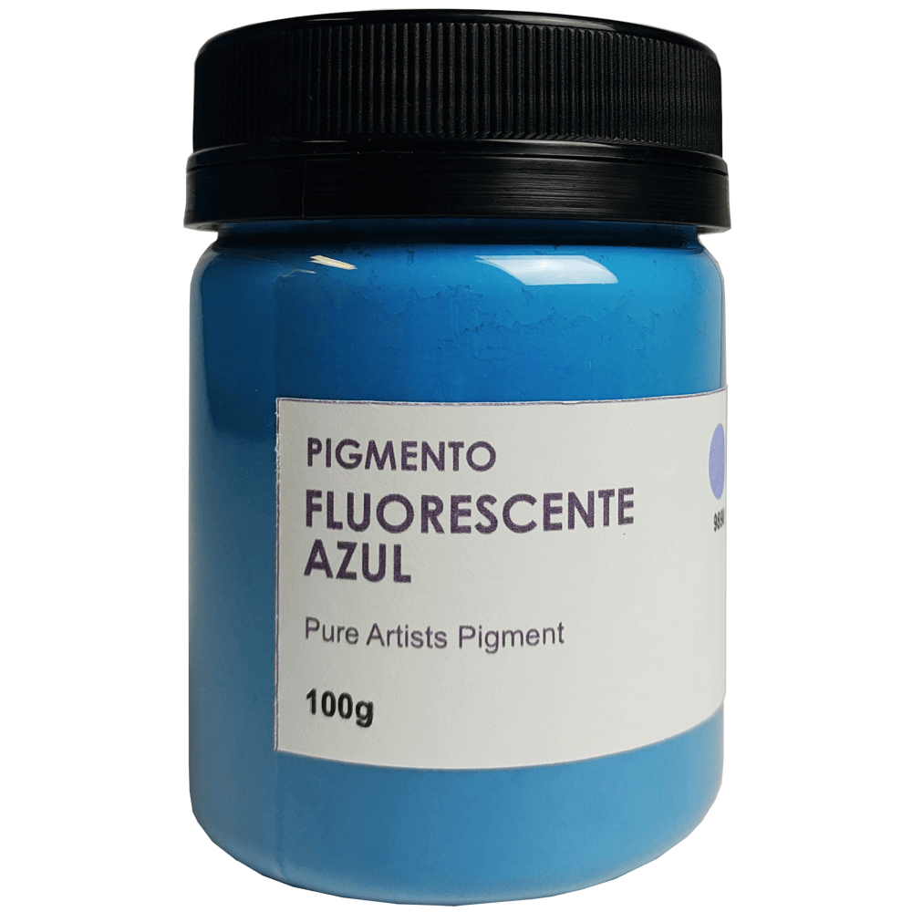 Pigmento Artístico Puro Cromacolor 100g 9890 Azul Fluorescente